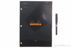 Rhodia No. 18 A4 Notepad - Black, Lined With 3-Hole Punch 9 Rhodia No. 18 A4 Notepad - Black, Lined With 3-Hole Punch -Office Supply Series Store Rhodia Staplebound Top No18 Black 3Hole Lined 2