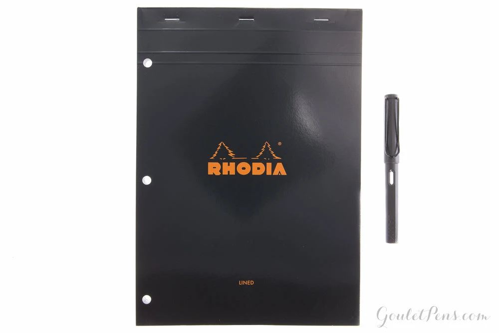 Rhodia No. 18 A4 Notepad - Black, Lined With 3-Hole Punch 5 Rhodia No. 18 A4 Notepad - Black, Lined With 3-Hole Punch - Image 3
