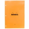 Rhodia No. 18 A4 Notepad - Orange, Lined With 3-Hole Punch -Office Supply Series Store Rhodia Staplebound Top No18 Orange 3Hole Lined 1
