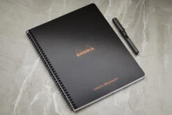 Rhodia Classic Wirebound Notebook - Black, Dot Grid (8.86 X 11.69) -Office Supply Series Store Rhodia Wirebound DotGrid Black 2