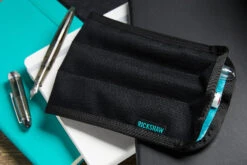 Rickshaw Bagworks 3 Pen Long Coozy - Black/Peacock -Office Supply Series Store Rickshaw 3PenSleeve BlkPeacock 1