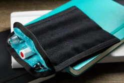 Rickshaw Bagworks 3 Pen Long Coozy - Black/Peacock -Office Supply Series Store Rickshaw 3PenSleeve BlkPeacock 3