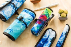 Rickshaw Bagworks Simple 6-Pen Hand Roll - Inky Rainbow 11 Rickshaw Bagworks Simple 6-Pen Hand Roll - Inky Rainbow -Office Supply Series Store Rickshaw Bagworks Simple6PenRoll InkyRainbow 5