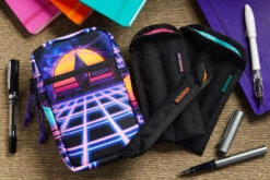 Rickshaw Bagworks 3 Pen Long Coozy - Black/Peacock -Office Supply Series Store Rickshaw CoozyCase Synthscape PenSleeves BlkOrangePinkPeacock 1 cd340340 fa59 4752 b815 bafc88f2ac93