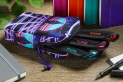 Rickshaw Bagworks Coozy Case - Synthscape 16 Rickshaw Bagworks Coozy Case - Synthscape -Office Supply Series Store Rickshaw CoozyCase Synthscape PenSleeves BlkOrangePinkPeacock 3