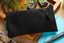Rickshaw Bagworks Plush Pen/Gadget Pouch - Black/Peacock -Office Supply Series Store Rickshaw Pen Gadget Pouch Black 2