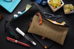 Rickshaw Bagworks Plush Pen/Gadget Pouch - Stout Brown/Mandarin -Office Supply Series Store Rickshaw Pen Gadget Pouch Black Tweed group 1 3f26f55a d961 4c26 904d 781063129594