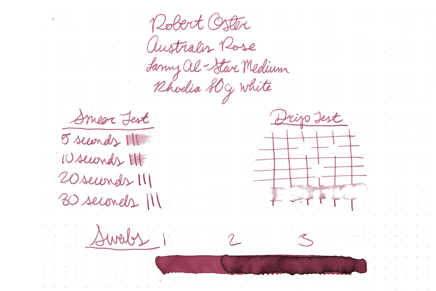 Robert Oster Australis Rose - 50ml Bottled Ink 9 Robert Oster Australis Rose - 50ml Bottled Ink - Image 7