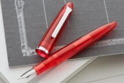 Sailor Compass 1911 Fountain Pen - Transparent Red -Office Supply Series Store Sailor 1911 Compass RedDemo 3