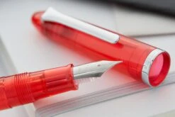 Sailor Compass 1911 Fountain Pen - Transparent Red -Office Supply Series Store Sailor 1911 Compass RedDemo 4