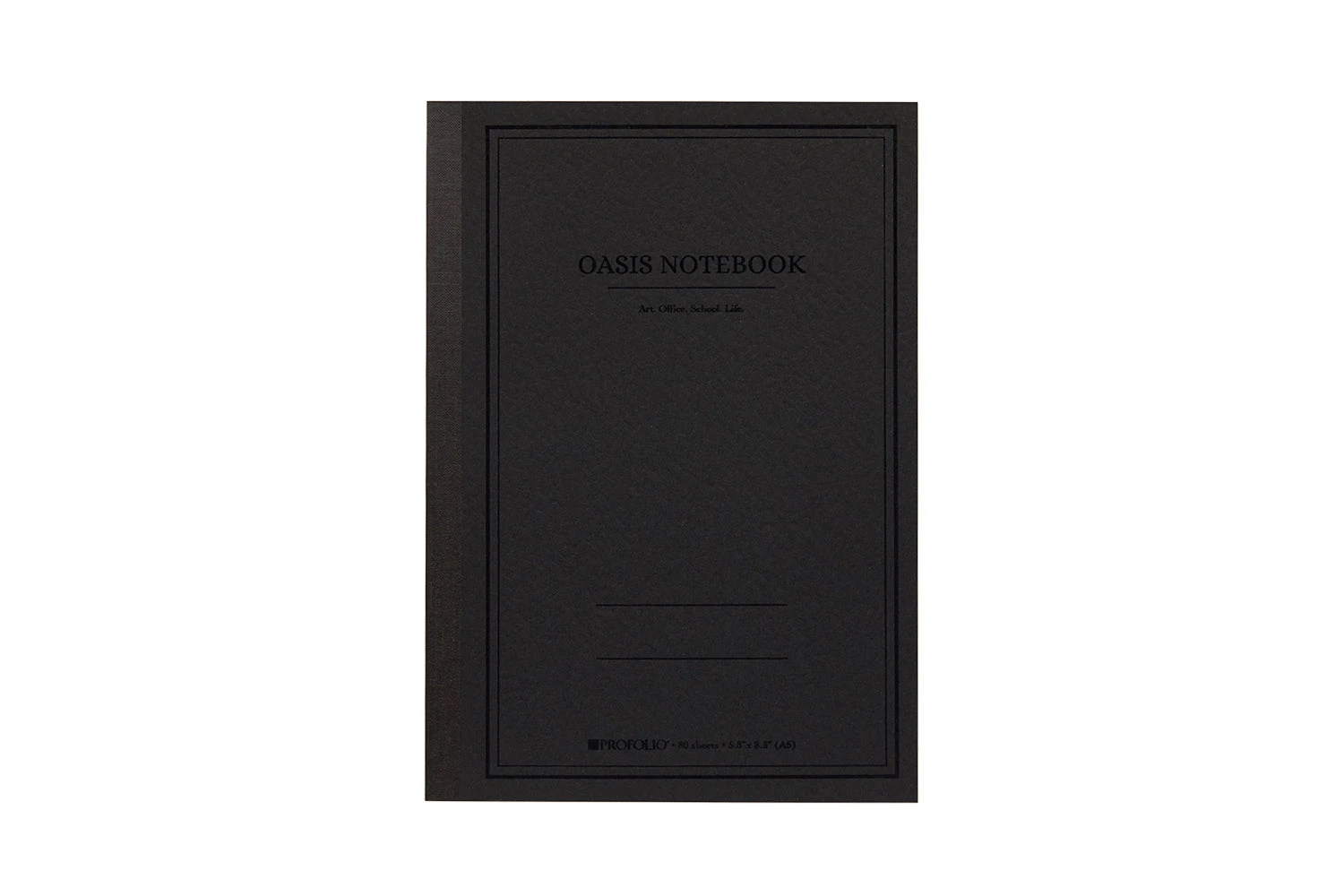 Itoya ProFolio Oasis A5 Notebook - Charcoal 3 Itoya ProFolio Oasis A5 Notebook - Charcoal