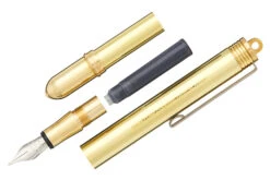 Traveler's Company Brass Fountain Pen -Office Supply Series Store Travelers BrassPen OW 3